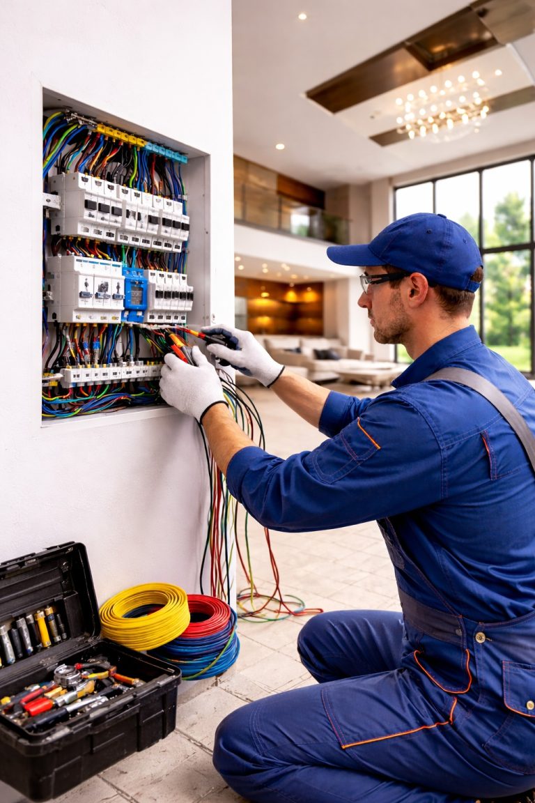 Ilustrație pentru Instalații electrice complete pentru case noi – ce trebuie făcut corect de la început